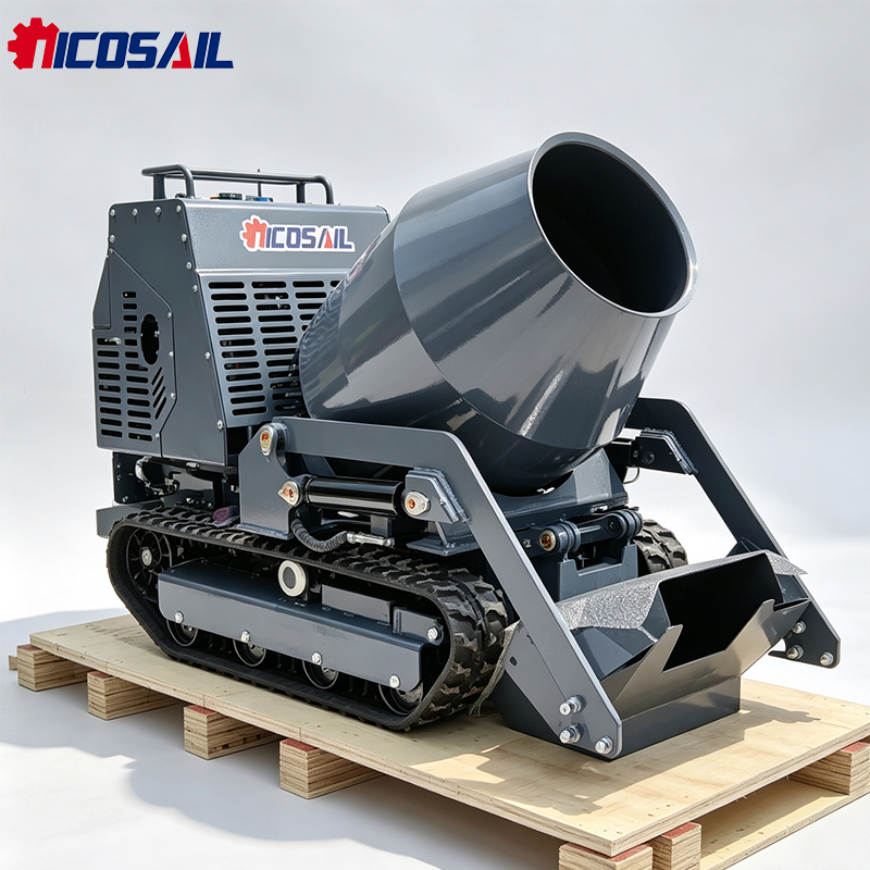 Concrete Mixer Machine - Mini Tracked Mixer Dumper Crawler Concrete