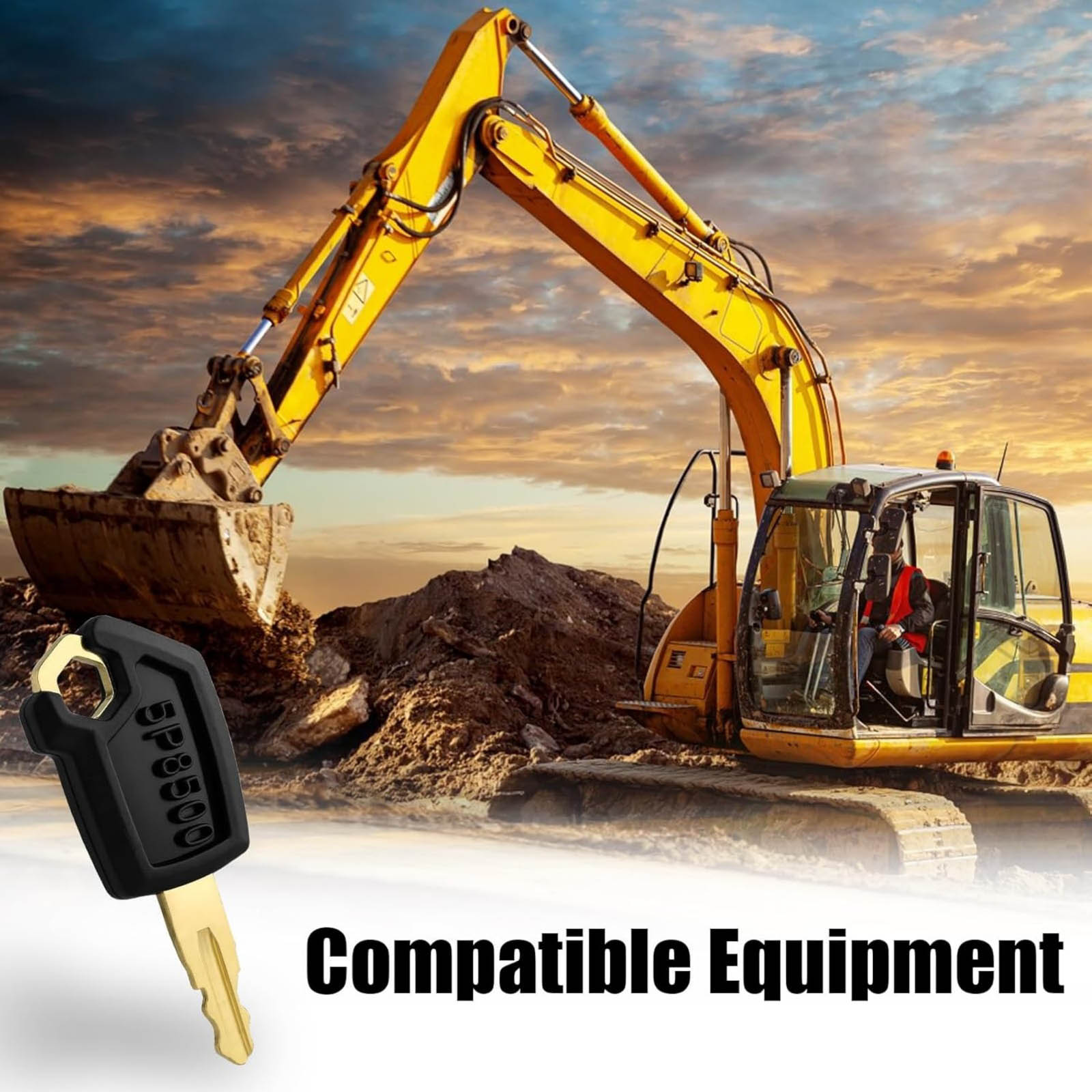 Heavy Equipment Cat - 10Pcs 5P8500 0964753 0966198 Ignition Key