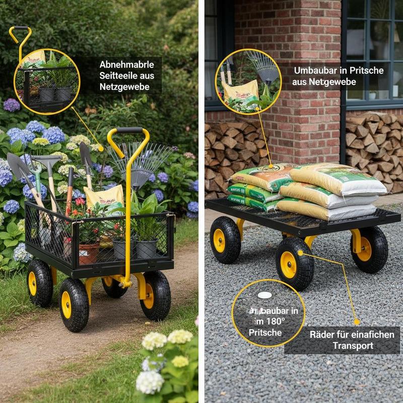 Steel Garden Cart 900 Lbs For  - огляд і ціна Heavy Equipment Yard