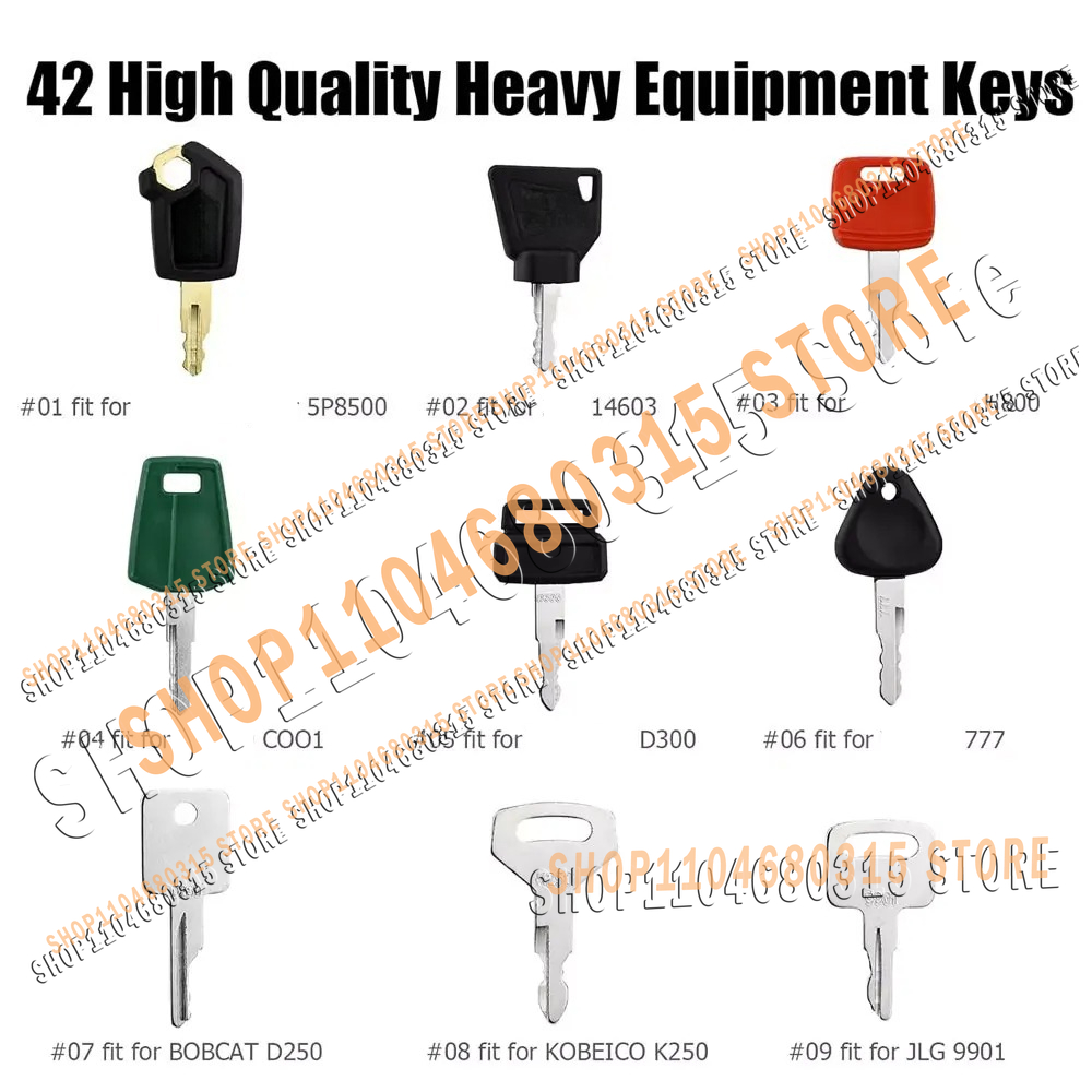 42pcs New Keys Heavy Equipment - огляд і ціна Heavy Equipment Bobcat