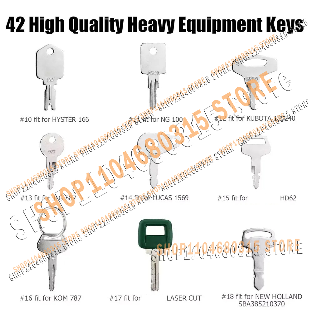 42pcs New Keys Heavy Equipment - огляд і ціна Heavy Equipment Bobcat