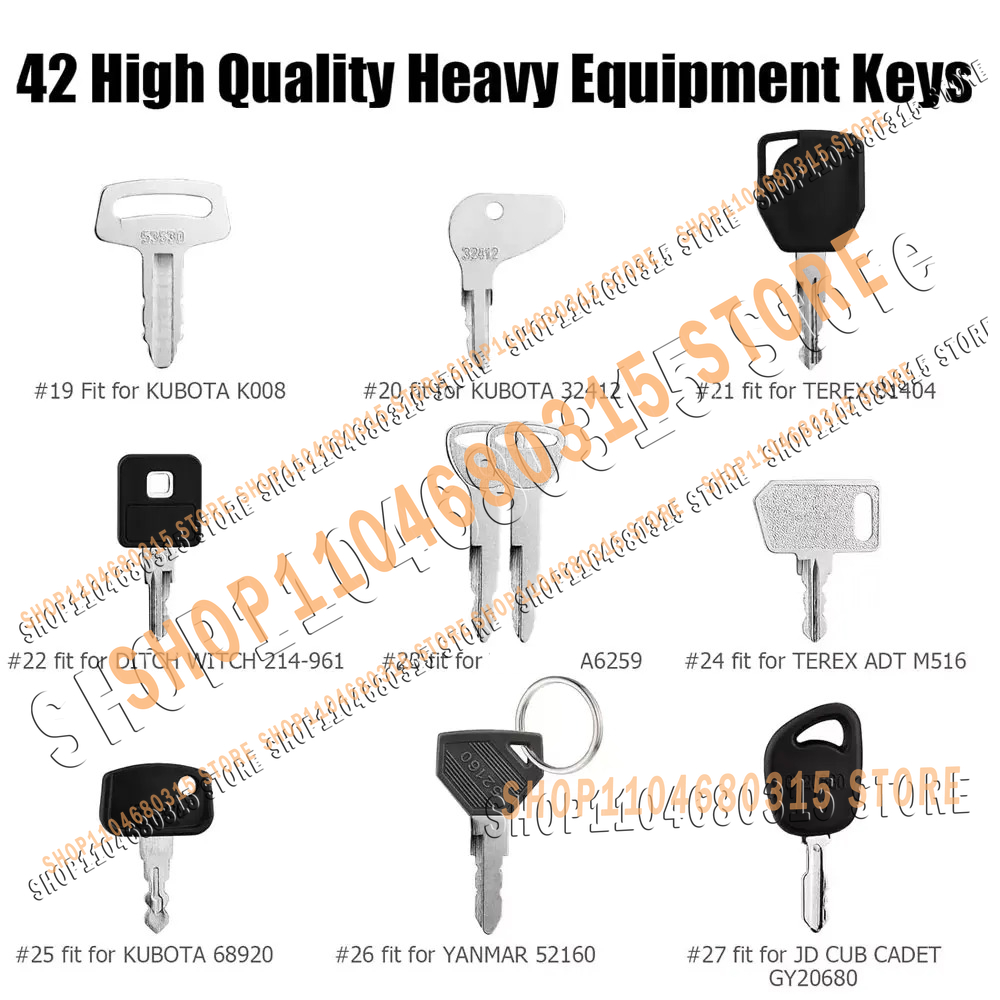42pcs New Keys Heavy Equipment - огляд і ціна Heavy Equipment Bobcat