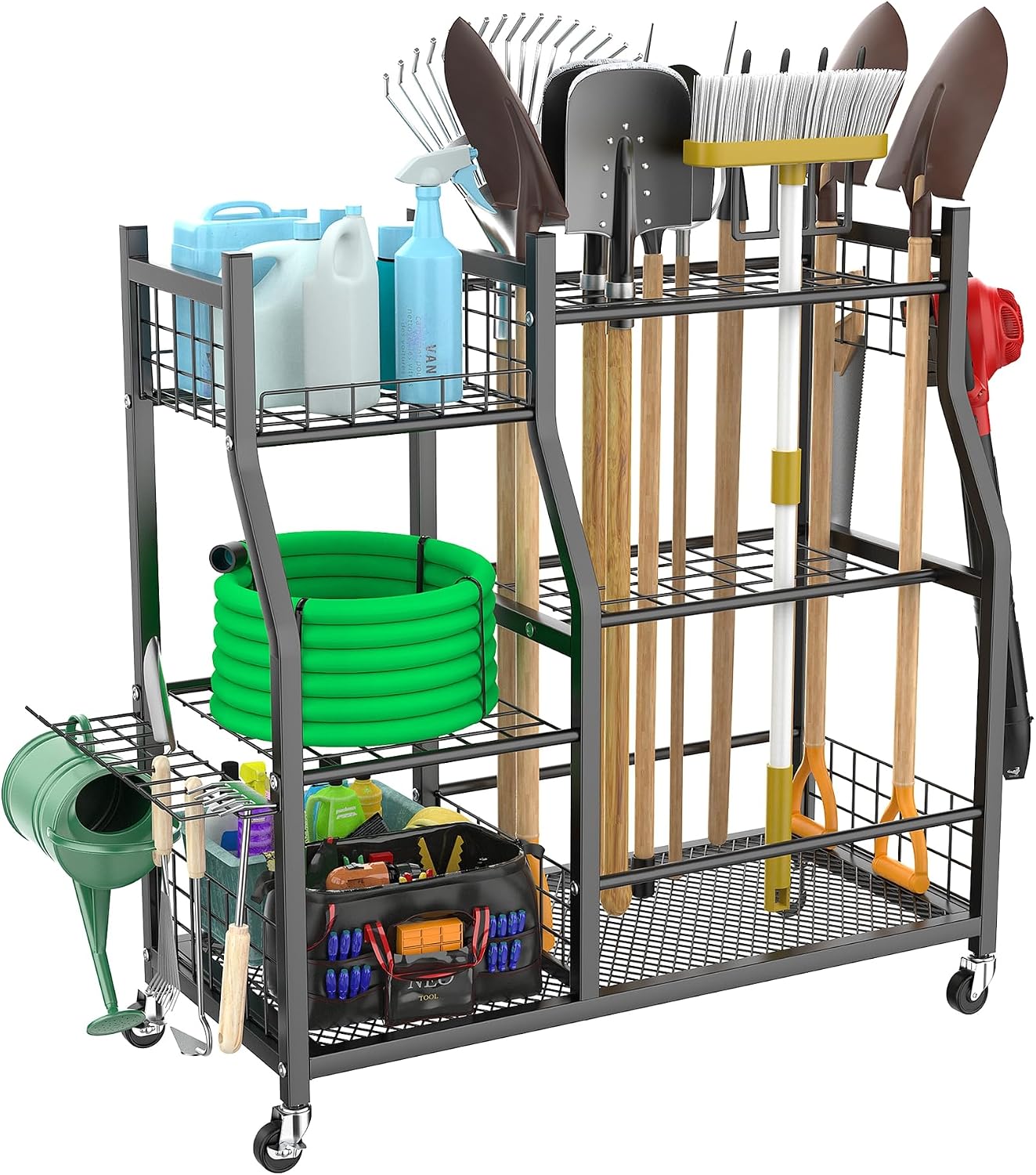 Garden Tool Organizer Rack Wit - огляд і ціна Heavy Equipment Yard