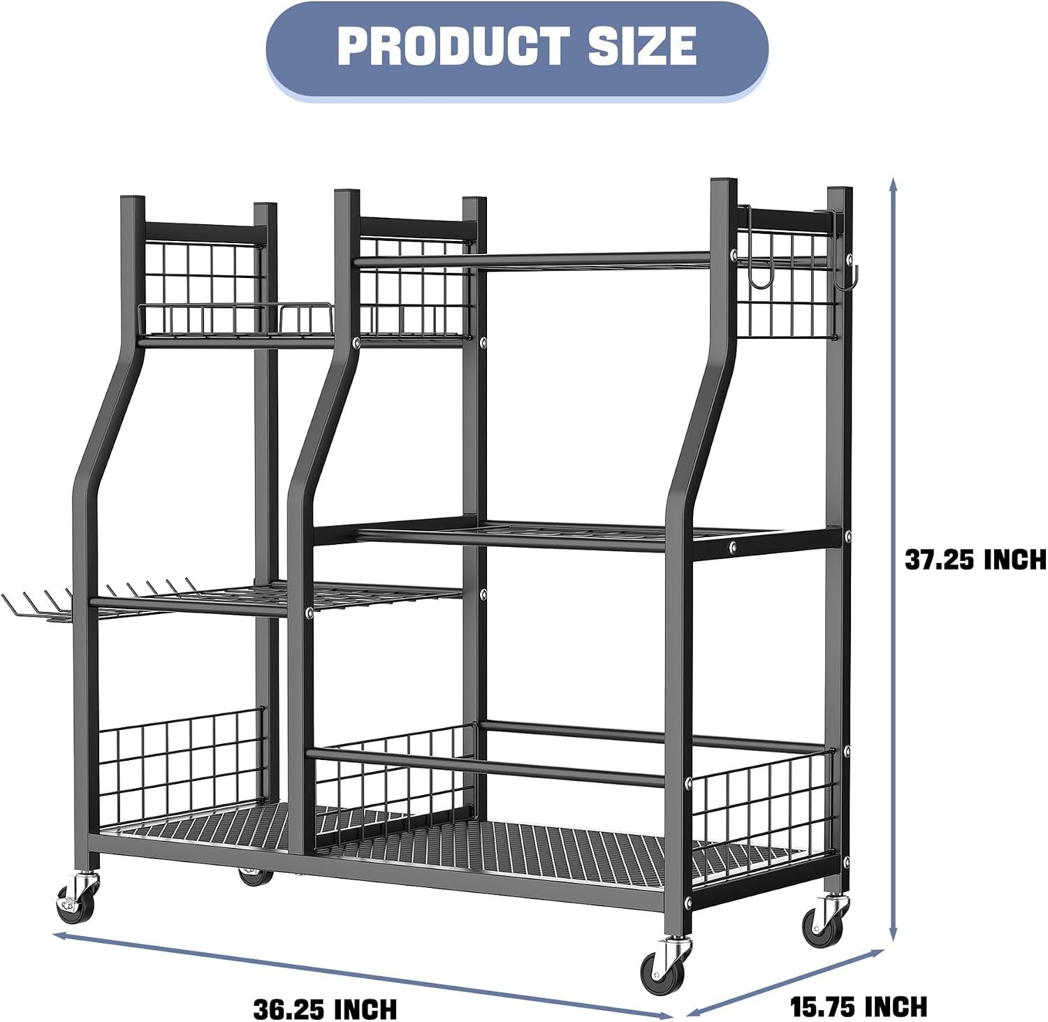 Garden Tool Organizer Rack Wit - огляд і ціна Heavy Equipment Yard