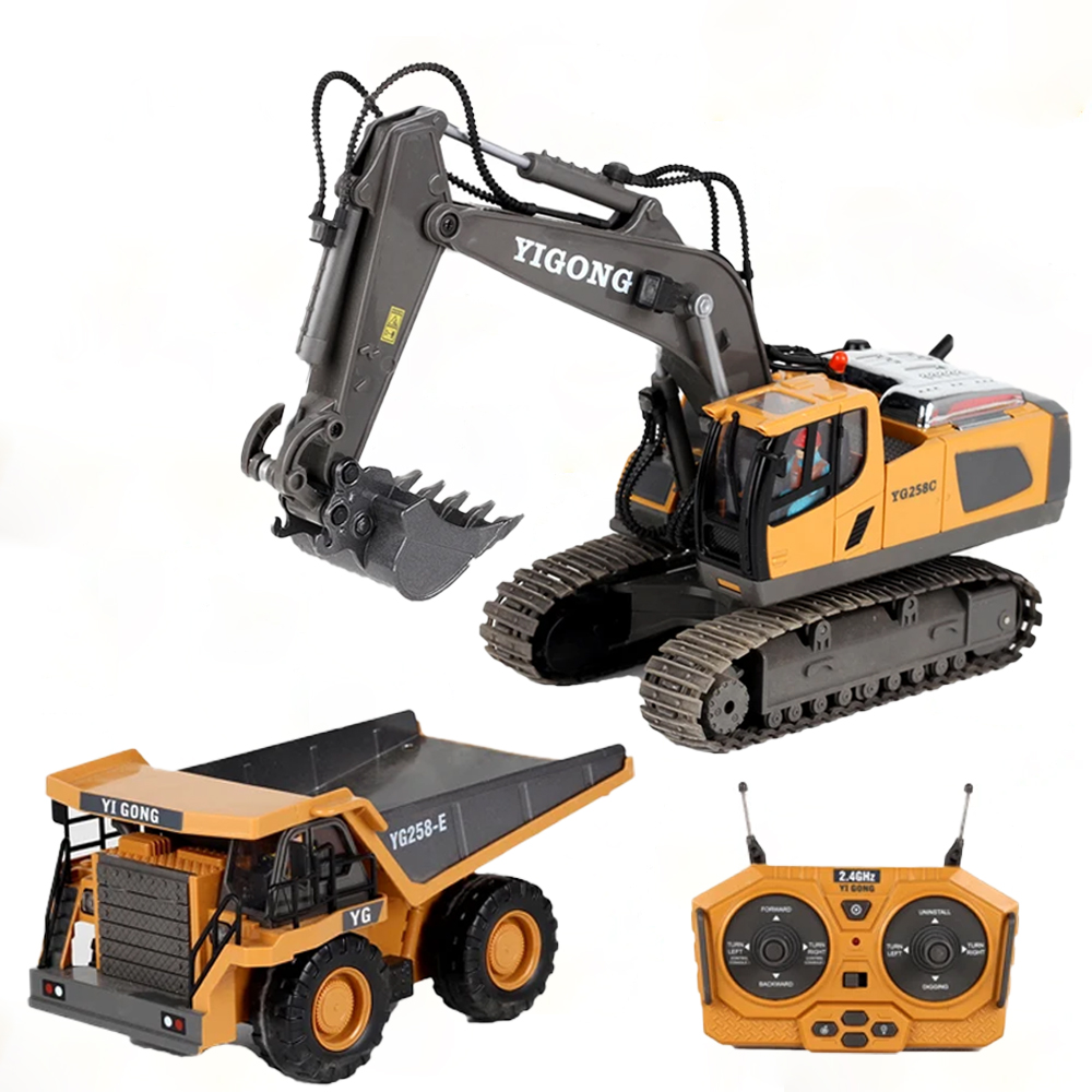 4WD Alloy RC Excavator Bulldoz - огляд і ціна Heavy Equipment Games