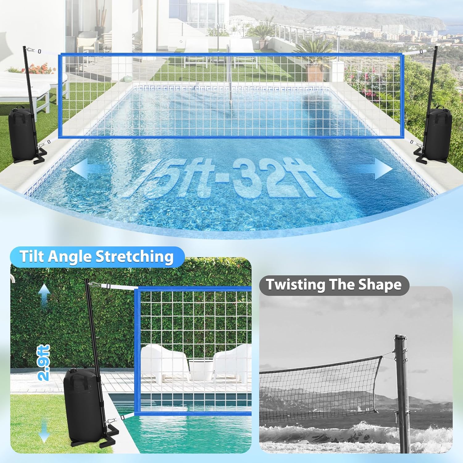 Heavy Duty Pool Volleyball Net - огляд і ціна Heavy Equipment Games