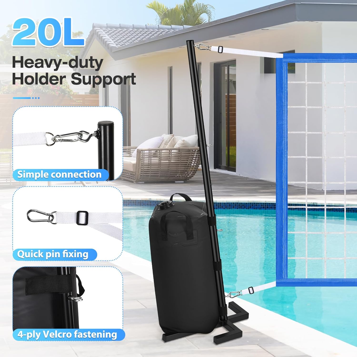 Heavy Duty Pool Volleyball Net - огляд і ціна Heavy Equipment Games