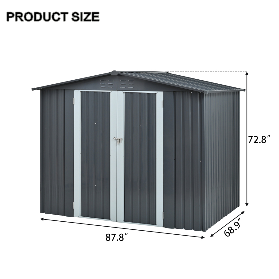 Metal Storage Shed with Double - огляд і ціна Heavy Equipment Yard