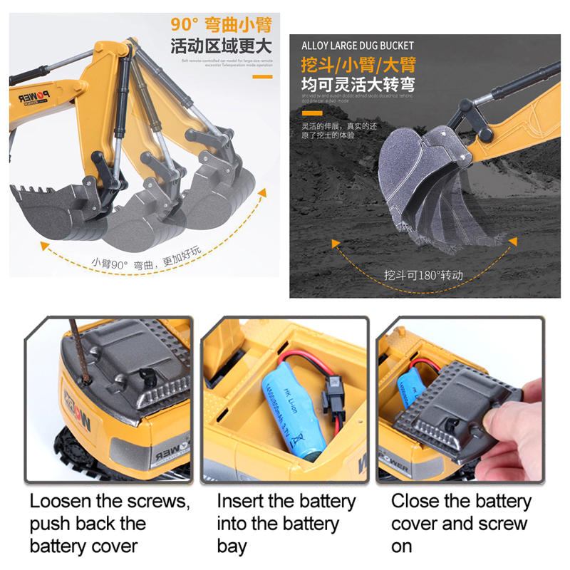 RC Excavator 2.4Ghz 6 Channel  - огляд і ціна Heavy Equipment Games